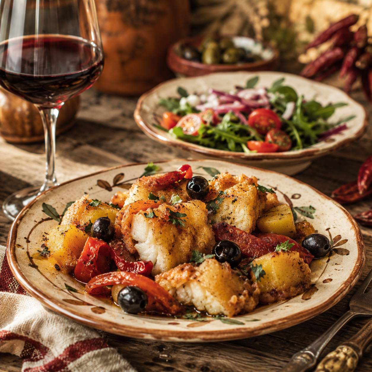Serata Calabrese a Helsinki: Baccalà fritto, patate, pipi e vino